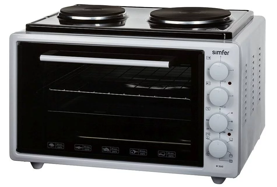 Мини печь Simfer M 3640 — без конвекции, но с конфорками