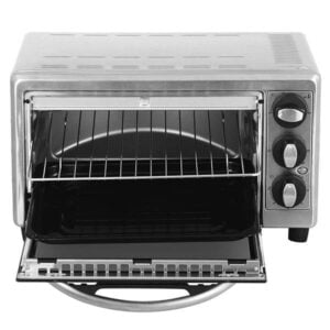 Мини-печь Ariete 973 с откытой дверцей